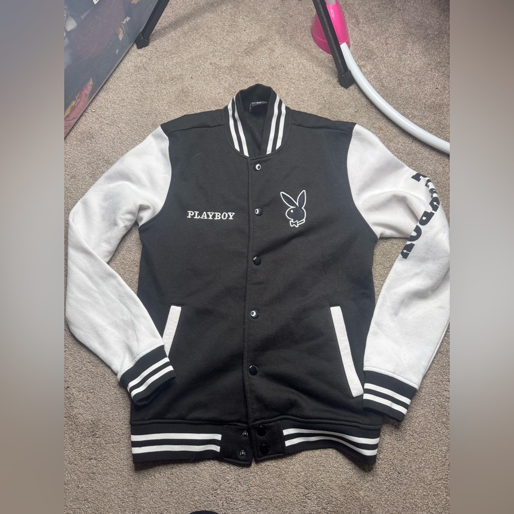 PLAYBOY Black and White Striped Jacket